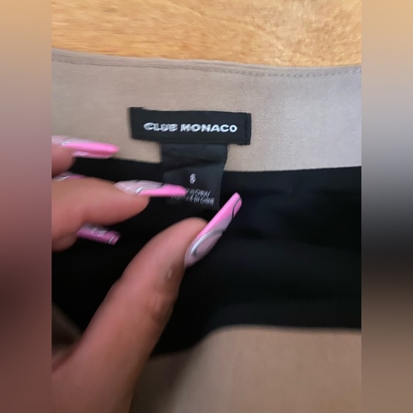Club Monaco Beige and Black Mini Skirt - Picture 3 of 7